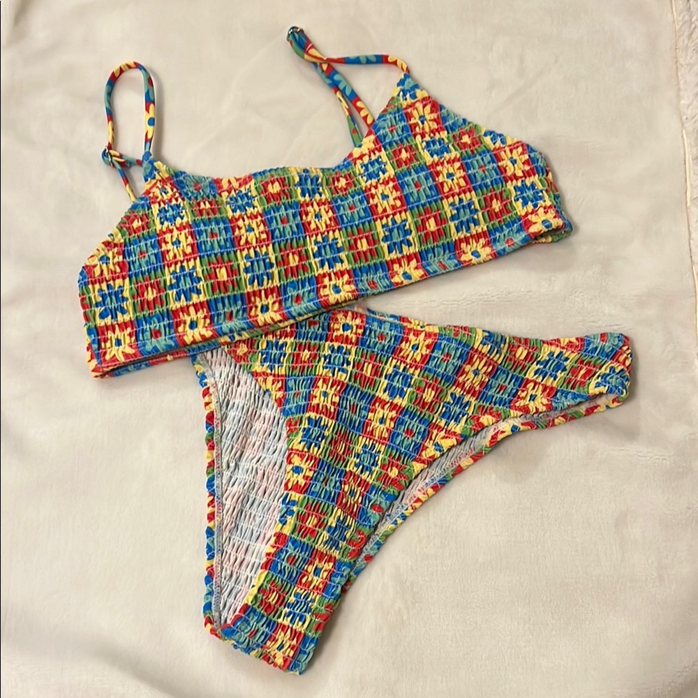 Ribbed Multicolor Bikini